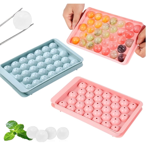 3Pcs Mini Ice Cube Trays 160 Grids Ice Cube Mold Square Shape Silicone Ice Cubes Kitchen Mini Bar Pudding Mould Small Ice Cube Making Tool Pink