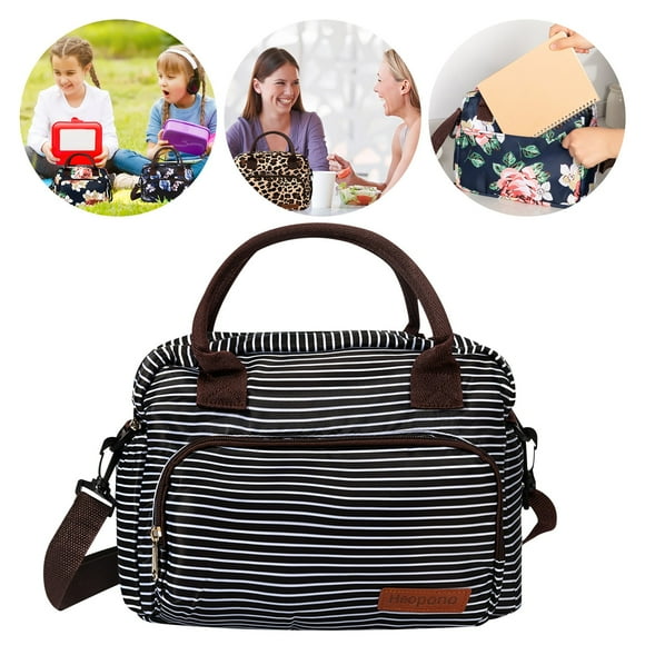 Hyknon Lunch Bag Soft Leakproof Lunch Box Women Fashion Insulated Lunch Bag Detachable Shoulder Strap Lunch Tote Bag Large Drinks Cooler Bag Leakproof Beach Bag Thermal Snacks Organize Lunch Box