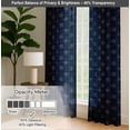 thumbnail image 6 of Vargottam 84 Inch Rod Pocket/Back Tab Cotton Curtains for Windows and Doors - Light Filtering Cotton Canvas - Light Filtering Drapes for Doors - Set of 2 Panels, 52"x84" - Geometric Design (Blue), 6 of 8