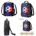thumbnail image 4 of XYZCANDO Backpack Set for Student 17 Inch School Bag with Lunch Bag and Pencil Case, Splatter Water Fire Soccer Print Rucksack Travel Laptop Bag with Ergonomic Straps for Outdoor Hiking, 4 of 4