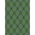 thumbnail image 1 of Ahgly Company Machine Washable Indoor Rectangle Transitional Green Area Rugs, 3' x 5', 1 of 7