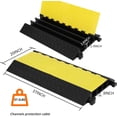thumbnail image 3 of Eastvita Heavy - Duty Rubber Cable Protector Ramps 945 x 500 x 80 mm 12700 KG Load Capacity Wire Cord Ramp Protective Cover with Anti - Slip Flip - Open Yellow Safety Lid Modular, 3 of 6