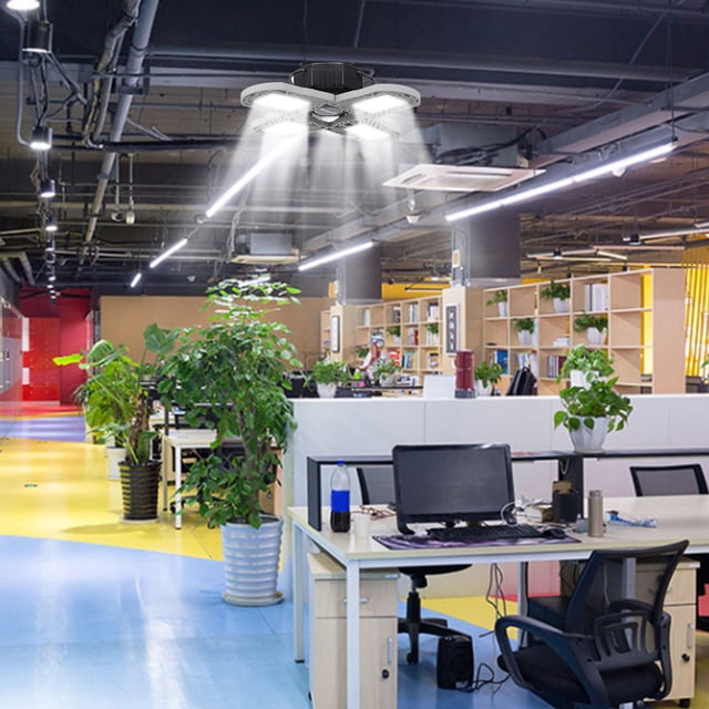Lámpara deformable, E27, luz de jardín de 4 hojas de alto brillo, luz de patio, diseño a prueba de futuro