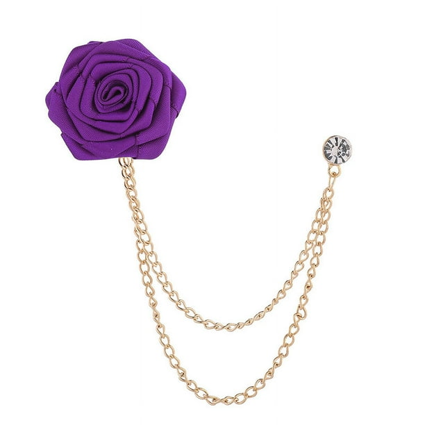 Accesorios de pecho MC para hombres y mujeres con estilo Accesorios para trajes Broche de rosa encriptado Cadena con borlas Accesorios para trajes de hombre