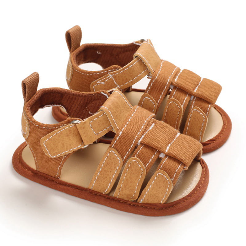Baby Boys Girls PU Leather Summer Sandals Weaving Hollow Infant Soft Sole Crib Newborn Shoes 0-18 M 