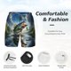 thumbnail image 3 of Balery Largemouth Bass Jumping Out of The Water Bañador para hombre, shorts de playa de secado rápido con entrepierna y forro de compresión-X-Large, 3 of 6