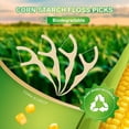 thumbnail image 4 of 200 Count Biodegradable Dental Floss Picks, Eco Friendly Plant-Based Tooth Flossers for adults, Tear-Resistant Sticks with Wide Handles, Vegan & BPA Free Natural Oral Care, Mint, 4 of 4
