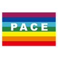 thumbnail image 1 of Bandera al aire libre de la paz del arco iris, poliéster resistente a la intemperie, bandera de las letras de la paz del arco iris, ojal de la bandera de la bandera al aire libre kaili Sencillez, 1 of 5