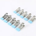 thumbnail image 1 of 10 Pcs Stainless Steel Clothes Pins Sock Clips, Metal Clothespins Multifunctional Utility Clips for Kitchen, Stockings, Clothesline, Beach Towel, Office, 1 of 6