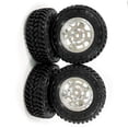 thumbnail image 2 of Llantas de plástico resistentes al desgaste Ounissouiy 4 piezas para 1/24 RC Axial SCX24 Plata, 2 of 6