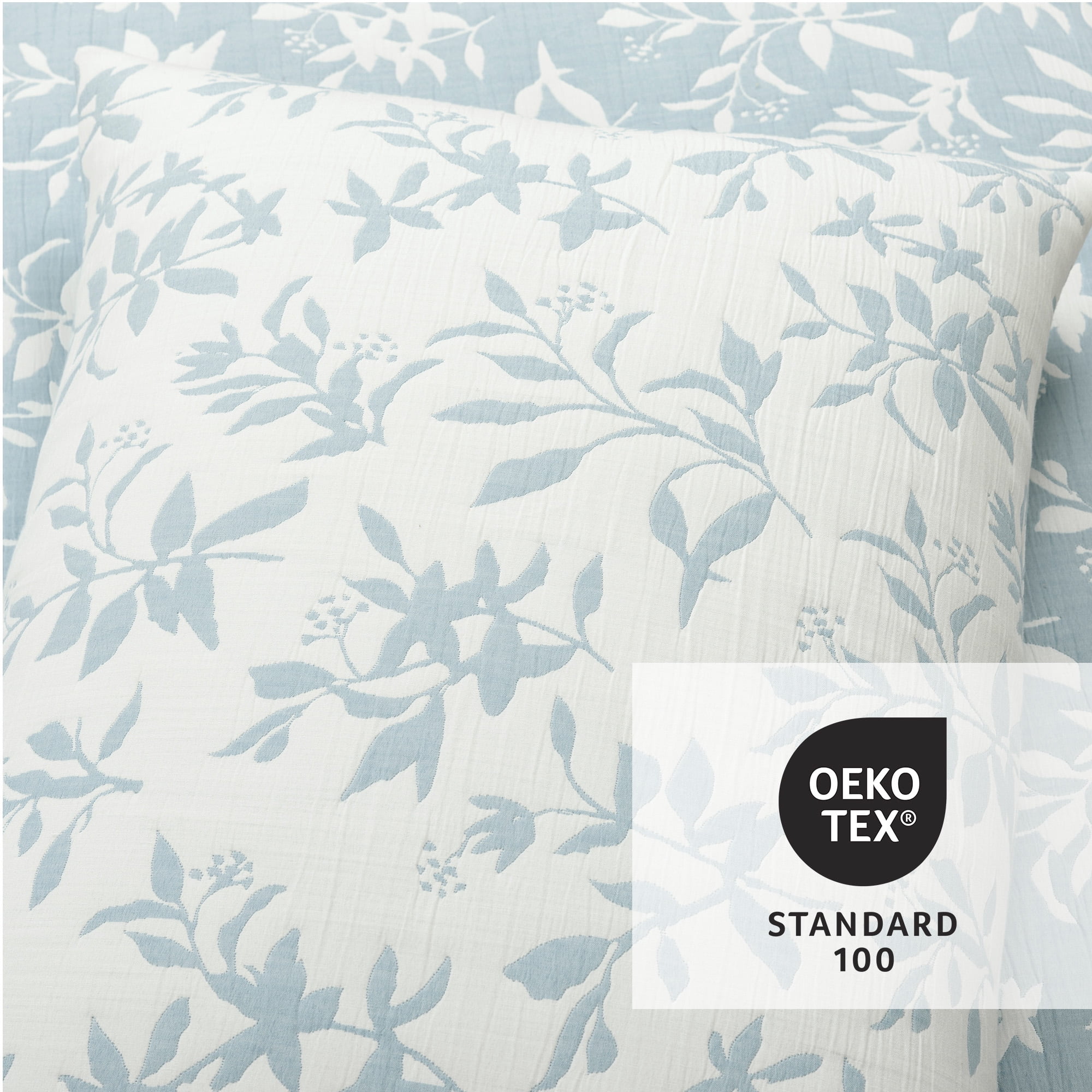 Lush Decor Floral Jacquard Reversible Soft Matelasse Quilt Set, 3 Piece Set, Full/ Queen, Blue - Floral Bedding Set - Spring Decor - Queen Bedding - Cottage & Modern Farmhouse Decor