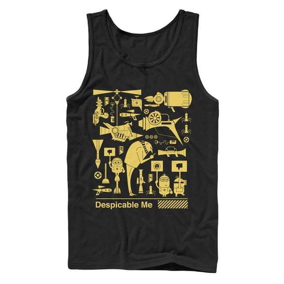 Men's Despicable Me 3 Minion Worker Strike  Tank Top Black Small