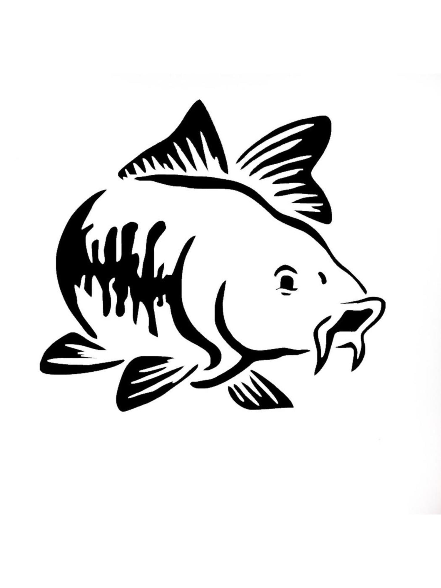 Carp Fish Window Stickers Reflective Personality Car Styling Decoration