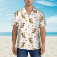 thumbnail image 4 of Balery Fall Squirrel Print Men's Hawaiian Shirts Short Sleeve Beach Shirt Relaxed Fit Vacation Button Down Shirts-X-Large, 4 of 9