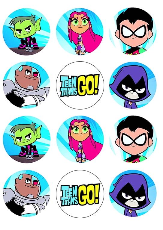 Teen Titan Go  Edible Frosting Cupcake Toppers Images 12ct ABPID14813