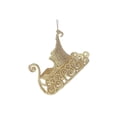 thumbnail image 1 of Christmas Gold Glitter Ornament Sleigh - Set of 12, 1 of 3