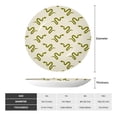 thumbnail image 2 of Picia Green Snake Pattern Bone China Decorative Plate – Wall Decor with Stand and Adhesive, Elegant Ornament for Living Room, Office, or Entryway-7in, 2 of 6