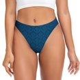 thumbnail image 1 of Fotbe Dark Blue Tanga Sin Costuras para Mujer con Estampado – Panties Invisibles, Transpirables y Cómodos para Uso Diario-3X-Large, 1 of 6