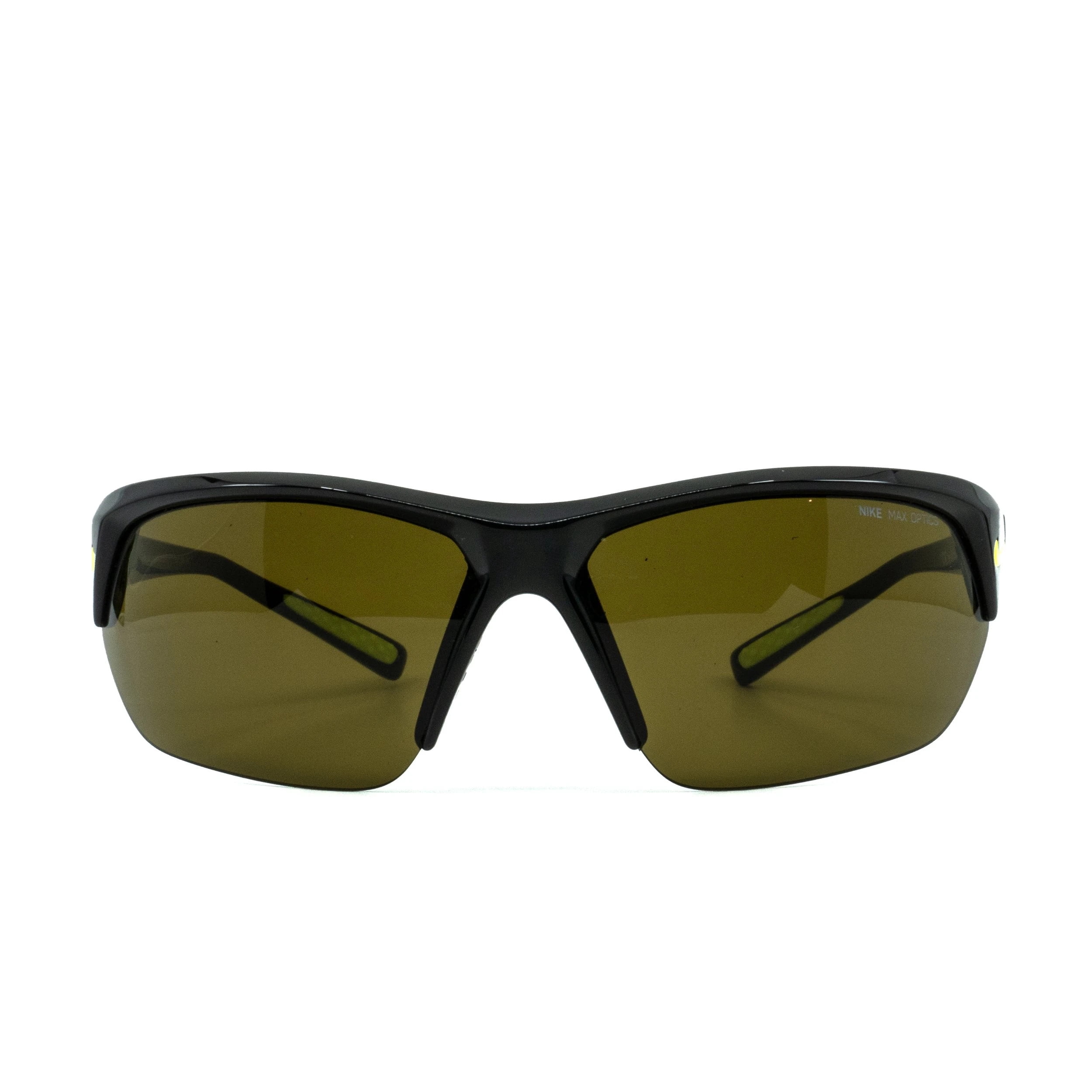 Nike Skylon Ace Unisex Black/Volt Sports Wrap Sunglasses with Max Optics Lens