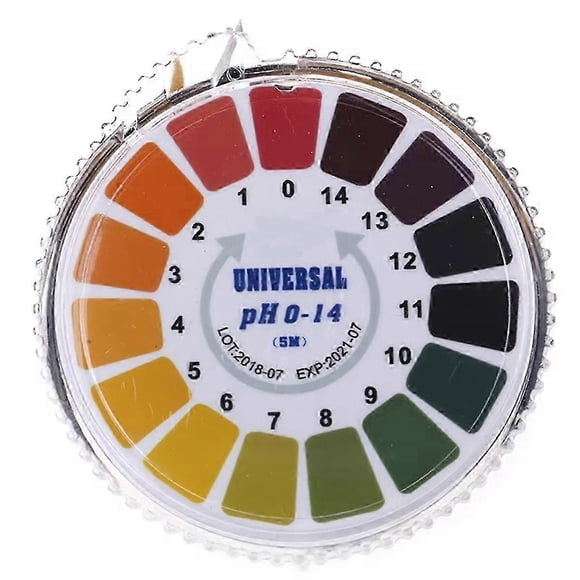 Medidor de pH 0-14 Tiras reactivas de pH Indicador de acidez alcalina Rollo de papel de prueba para medir agua, orina, saliva y suelo Tornasol