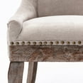 thumbnail image 5 of PORKISS Dining Chairs Set of 2, Thickened Fabric Chairs with Solid Wood Legs, Modern Upholstered Dining Chairs, Beige, 5 of 12