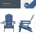 thumbnail image 4 of ACEGOSES 2Pcs Outdoor Folding Adirondack Chair Patio Plastic Fire Pit Chair for Outside, Deck and and Balcony,Navy Blue, 4 of 7