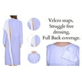 thumbnail image 4 of Dignity Pajamas Open Back Nightgown Gown Women-Hospital Gown,Long Sleeve Cotton Patient Gown for Elderly, Nursing Home and Bedridden Patients-Blue-S/M, 4 of 7