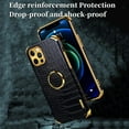 thumbnail image 4 of Luxury Trend Crocodile Pattern TPU Phone case with Metal Ring Bracket for iPhone 14 13 12 11 8 7 6 S X XS XR Plus Pro Max Mini Edge Reinforced Shockproof Protective Back Cover(Black,7/8 Plus), 4 of 8