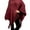 Berry Wine, variant on Solid Color Sweater Poncho Shrug with Fringe for Women Navy Blue