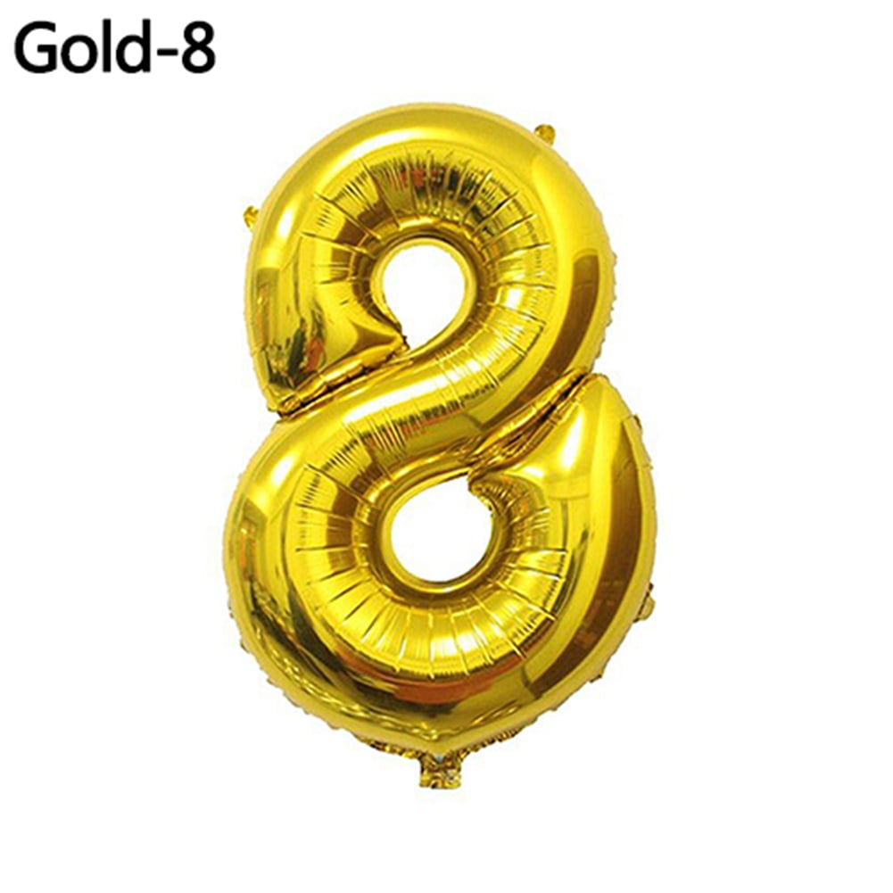 40inch Silver Gold Letter Number Foil Balloon Wedding Celebration Party Decor 