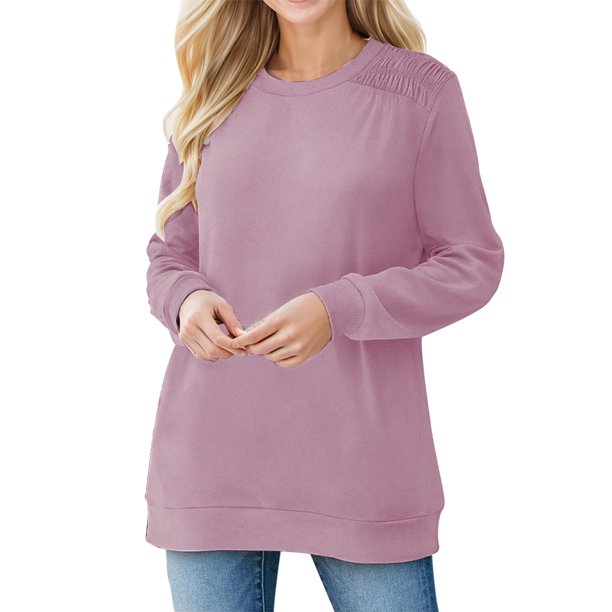 Gibobby Sudadera oversize mujer Sudaderas de Halloween para mujer de gran tamaño camisetas de otoño y día festivo con cuello redondo(Rosa,XG)