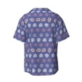 thumbnail image 6 of PAYOHTO Boho Rows Of Flowers And Leaves Mens Hawaiian Casual Short-sleeved Shirt Tropical Summer Beach Button Down Shirts, 6 of 7