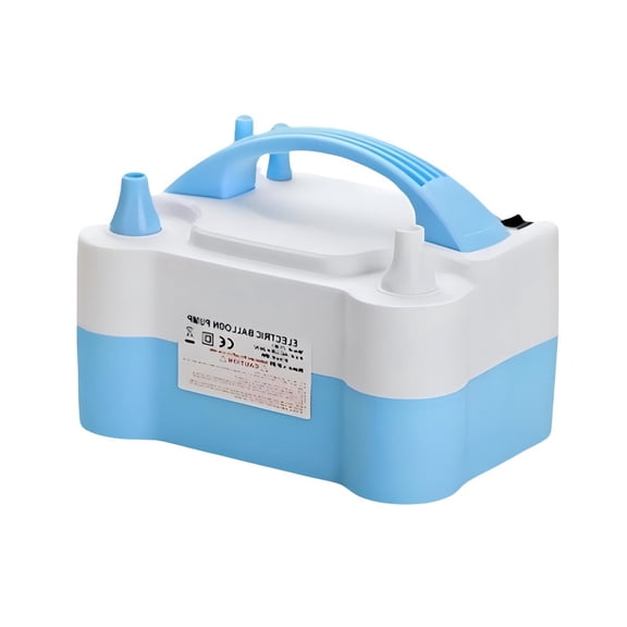 Electric Balloon Pump, Portable Dual-Nozzle Blower Inflator, Perfect for Parties/Decorations, Blue