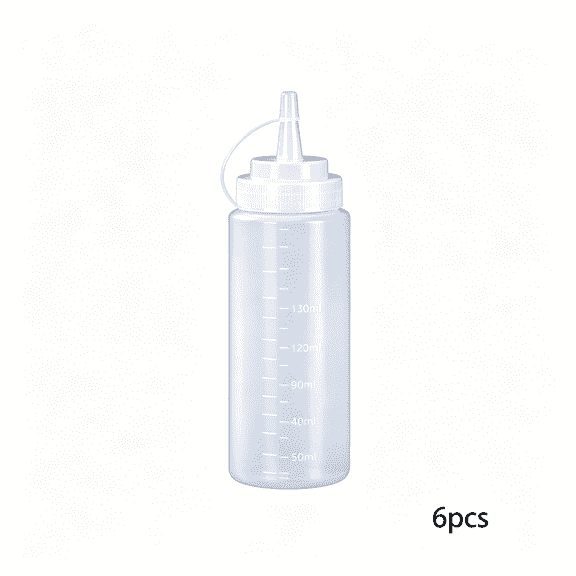 ACDANC 6-Pack Plastic Condiment Squeeze Bottles 12Oz - Refillable Squirt Bottles with Narrow Tip, Leak-Resistant | Great for Oil, Sauces, Ketchup, Syrup, Dressing, Bbq Stations & Catering Use