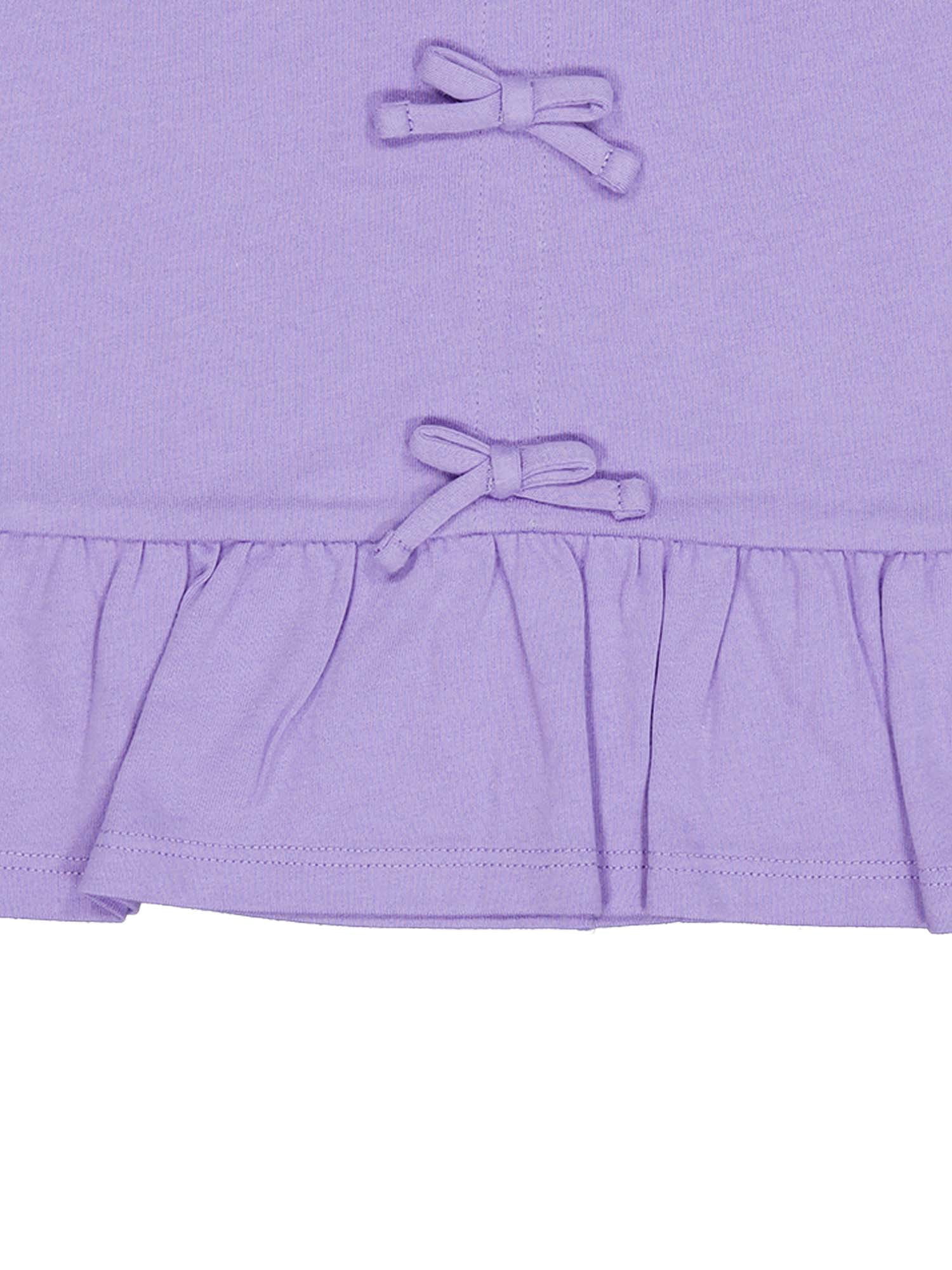 Wonder Nation Girls Short Sleeve Bow Front Top, Sizes 4-18 & Plus