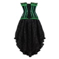 thumbnail image 3 of DPTALR Women's Lace Bow Tie Color Retro Medieval Ball Patchwork Puffy Skirt Set, 3 of 4