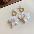 thumbnail image 6 of Chic Bohemian Acrylic Resin Flower Dangle Earrings for Women Elegant Hawaii Flower Lei Petal Long Drop Gold Plated Floral Tassel Statement Hanging Stud Earring for Wedding Party Bride Jewelry, 6 of 12
