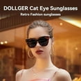 thumbnail image 4 of Dollger Retro Cat Eye Sunglasses Women Men Vintage Square Tortoise Shell Fashion Cateye Sunglasses, 4 of 4