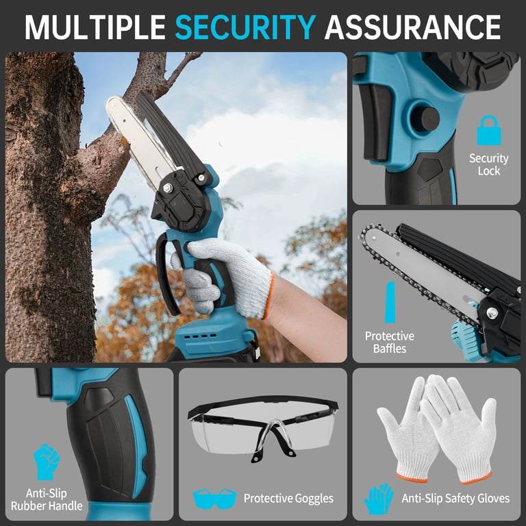 Sentryse Mini Cordless Chainsaw, 6" & 8" Two-in-One photo 4