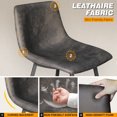 thumbnail image 3 of 24" Tech Cloth Counter Height Bar Stools with Backs, Retro Grey, Set of 2, 3 of 5