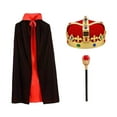 thumbnail image 2 of King Déguisement pour Enfants Accessoires de Déguisement Fantaisie pour Jeu de Rôle Bal Halloween Rouge, 2 of 10