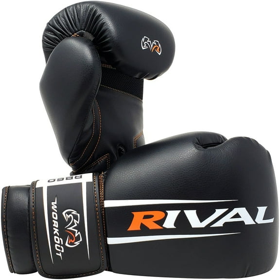 RIVAL Boxing RB60 Workout Hook and Loop Bag Gloves 2.0 - Small - Black