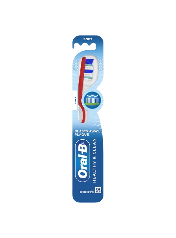 Oral-B Healthy Clean Toothbrush, Soft Bristles, 1 Count