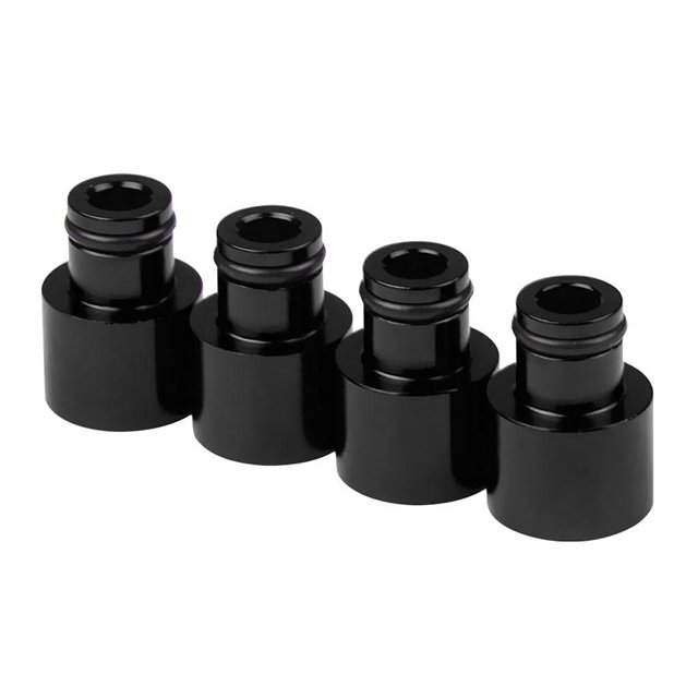 Adaptadores de inyector de de aleación de aluminio 4X para B16 D16Z D16Y negro Baoblaze Adaptadores de inyector de combustible