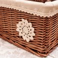 thumbnail image 2 of FONDOTIN Wicker Storage Basket Box Rattan Decorative Box for Living Room 1Set, 2 of 5