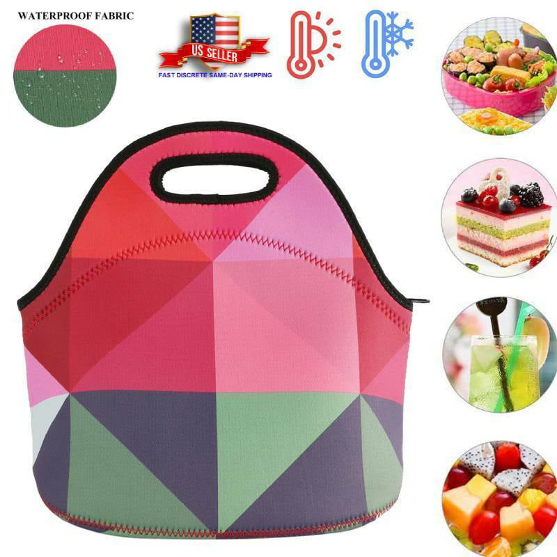 Portable Thermal Fashion Handy Durable Diving Material Lunch Tote Bag Lunchbag 