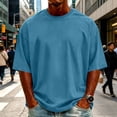 thumbnail image 2 of Enjoytime Mens T-Shirts Lightweight Crew Neck Short Sleeve Shirt Summer Oversized Casual Basic Tee Tops, 2 of 5