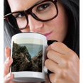 thumbnail image 2 of King Arthurs Castle- Tintagel-Cornwall-England Vintage Photo, 15oz Two-Tone Black Mug, 2 of 7