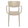 thumbnail image 4 of Compamia Lisa Outdoor Dining Arm Chair in Taupe Finish, 4 of 7