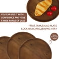 thumbnail image 6 of Pluokvzr Round Wood Plates 10inch/8inch Acacia Wood Dinner Plates Lightweight Serving Dishes Unbreakable Charger Plates Multipurpose Wood Serving Plates for Snack Dessert Housewarming Christmas Gift, 6 of 9